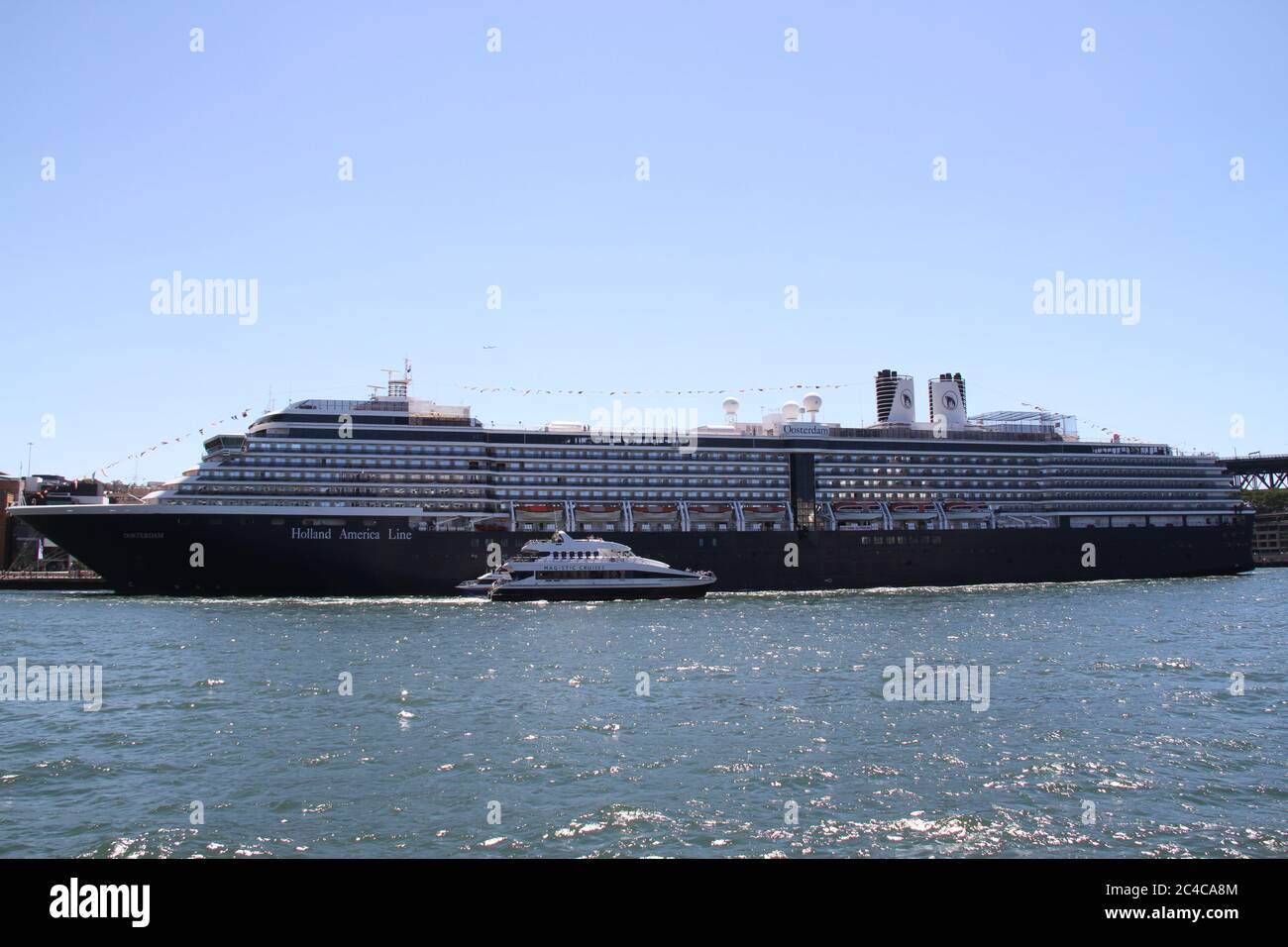 The Holland America Line MS Oosterdam moored at the Overseas Passenger