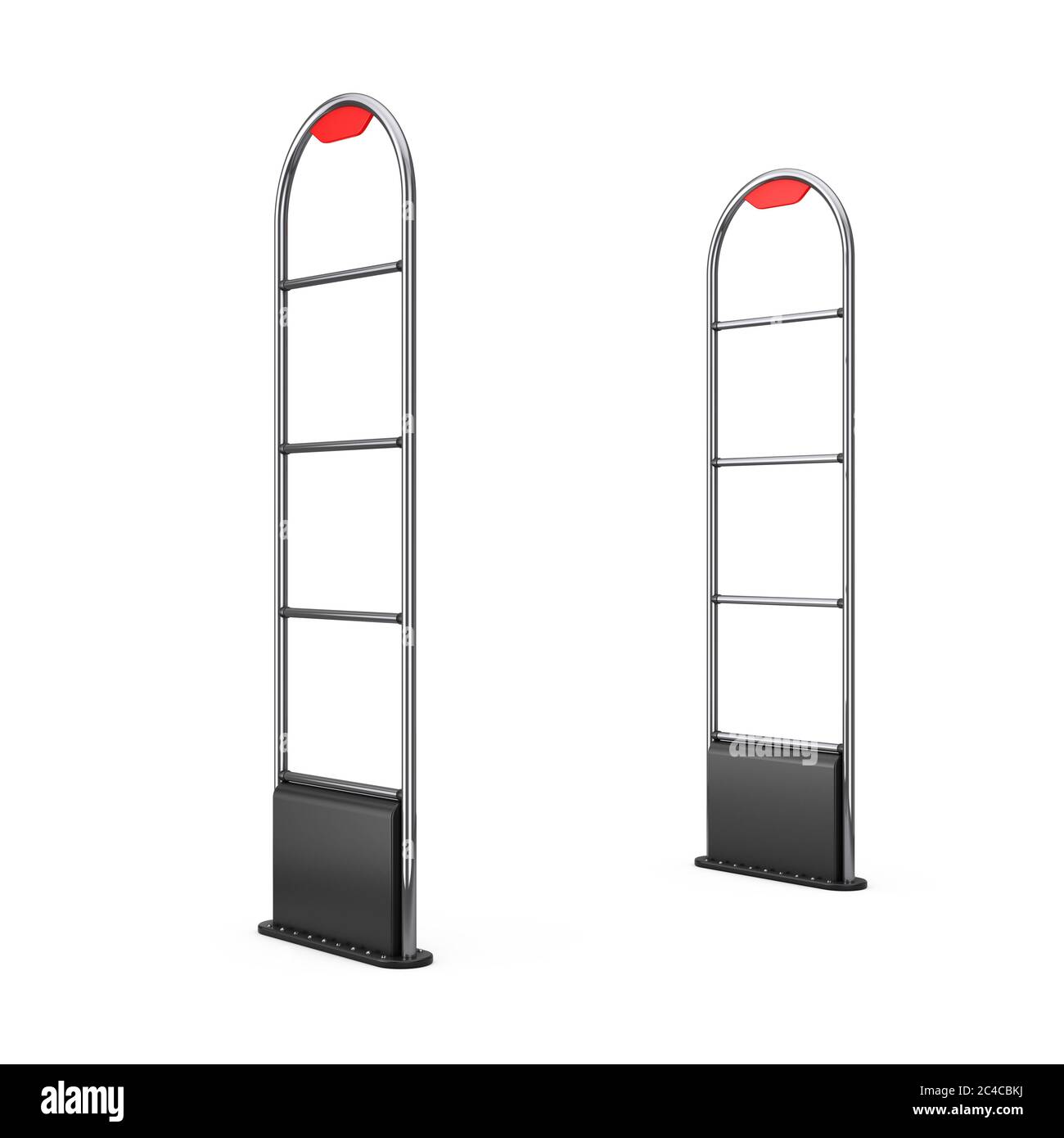 Anti Theft Sensor Security Gate Scanner on a white background. 3d