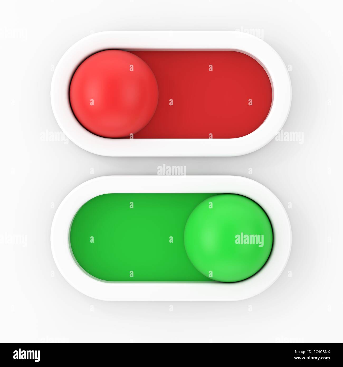 Modern Motion On Off Ball Slider Button Toggle Switch on a white