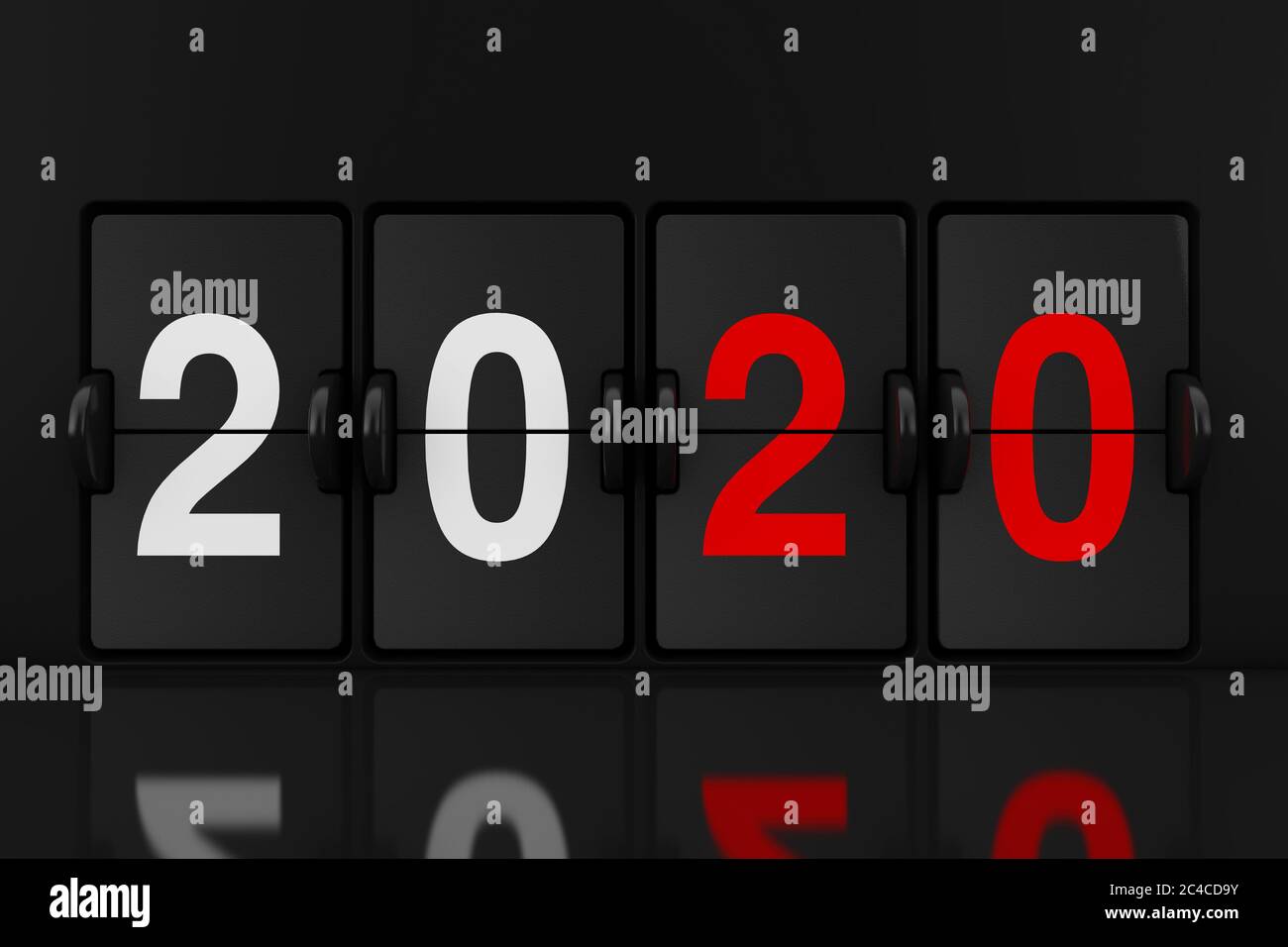 Mechanical Analog Flip Clock Board with 2020 New Year Sign extreme ...