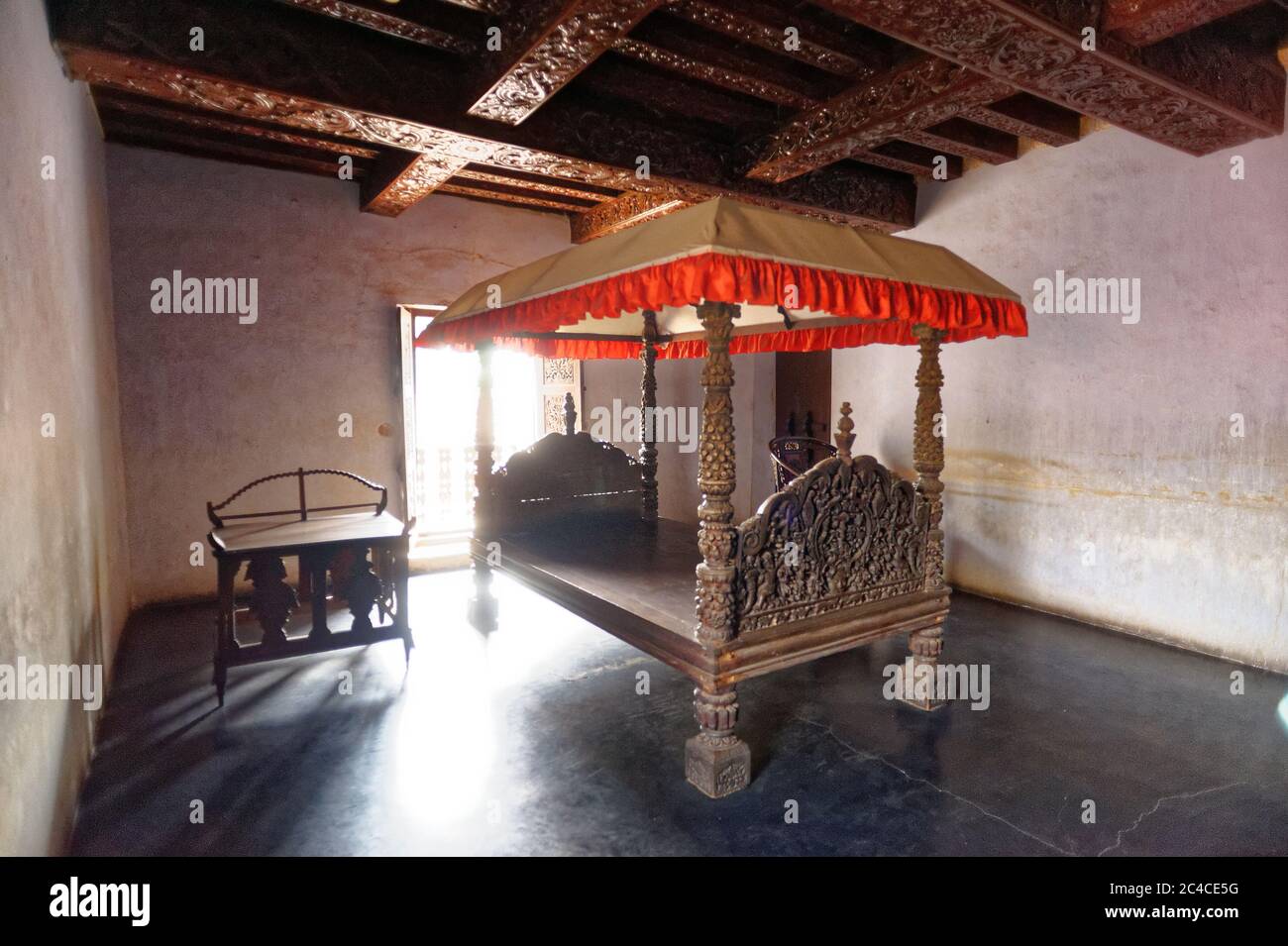 wooden cot bed