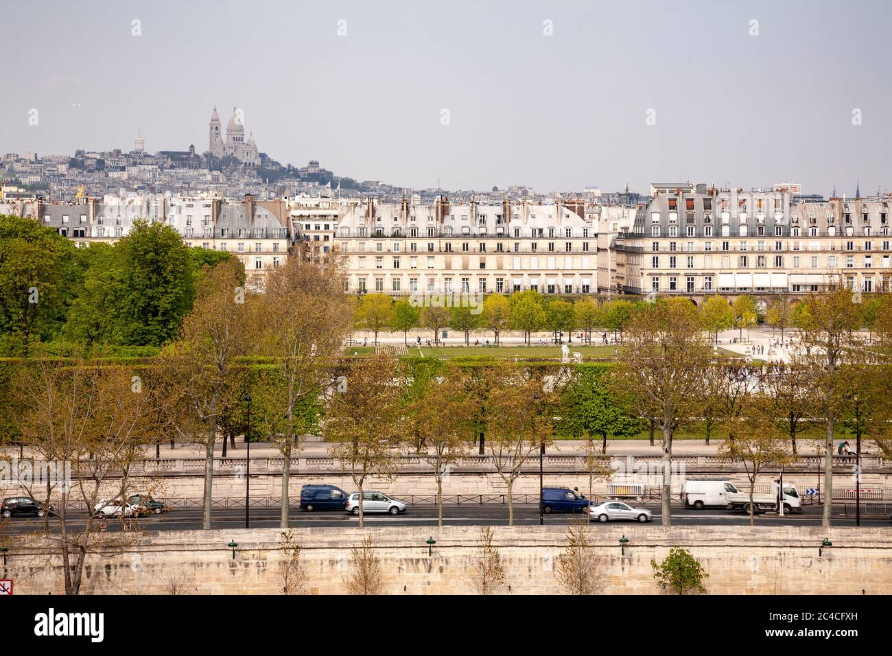 Sacre Coeur on the skyline of Paris, France Stock Photo