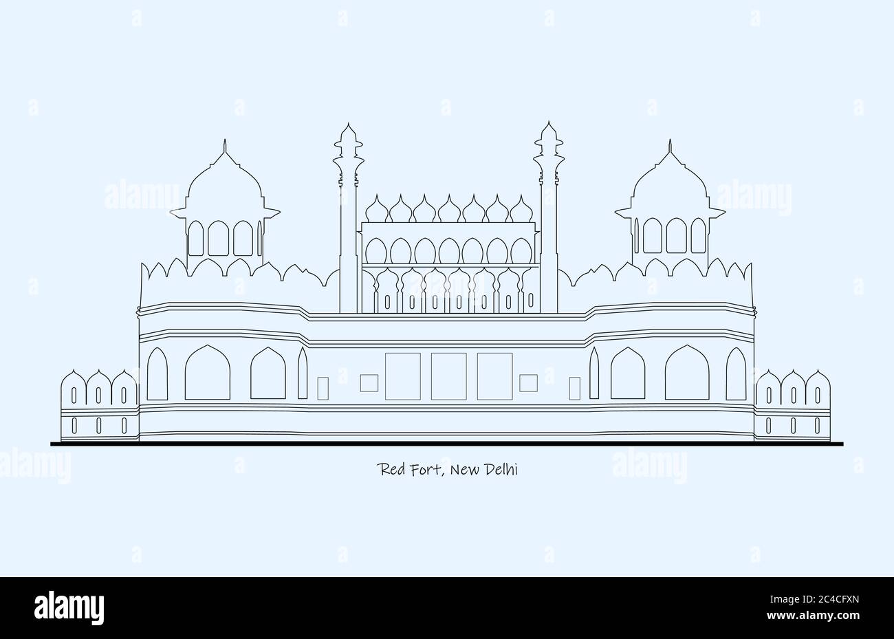 Red fort Stock Vector Images - Alamy