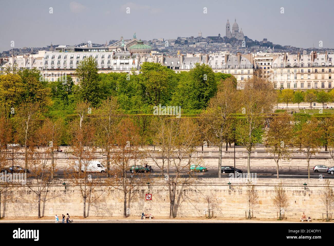 Sacre Coeur on the skyline of Paris, France Stock Photo