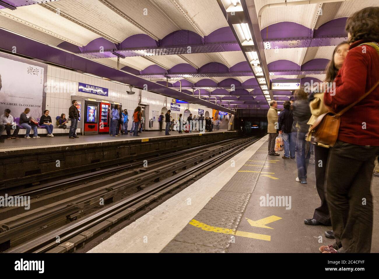 Underground metro station, Paris, France Stock Photo