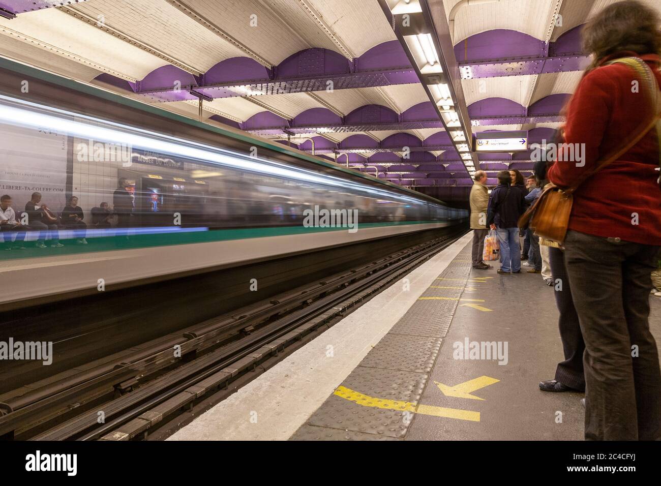 Underground metro station, Paris, France Stock Photo