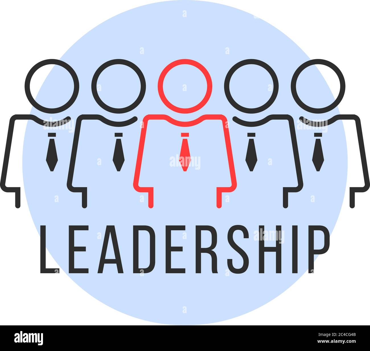 leadership or teamwork like linear people logo Stock Vector