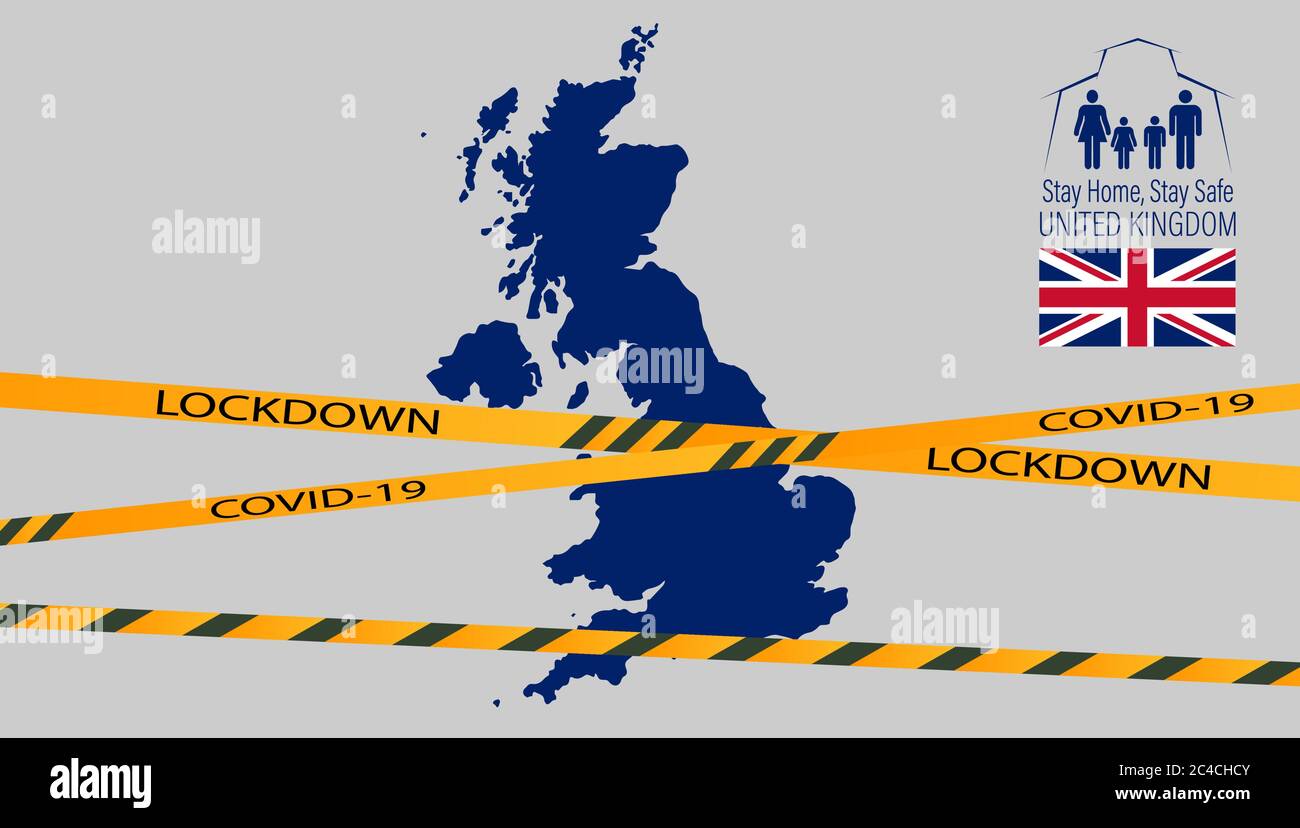 Concept Coronavirus. United Kingdom map. Vector Corona virus outbreak