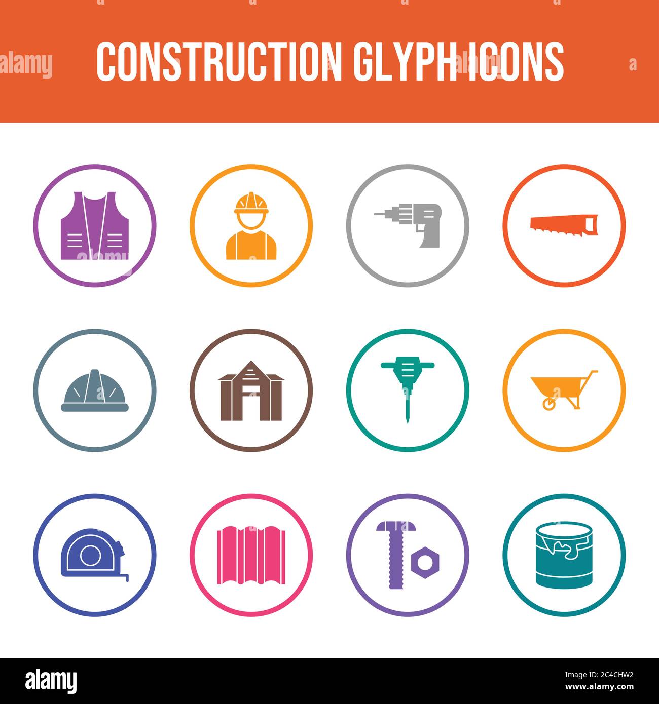 Beautiful Construction vector icon set Stock Vector Image & Art - Alamy