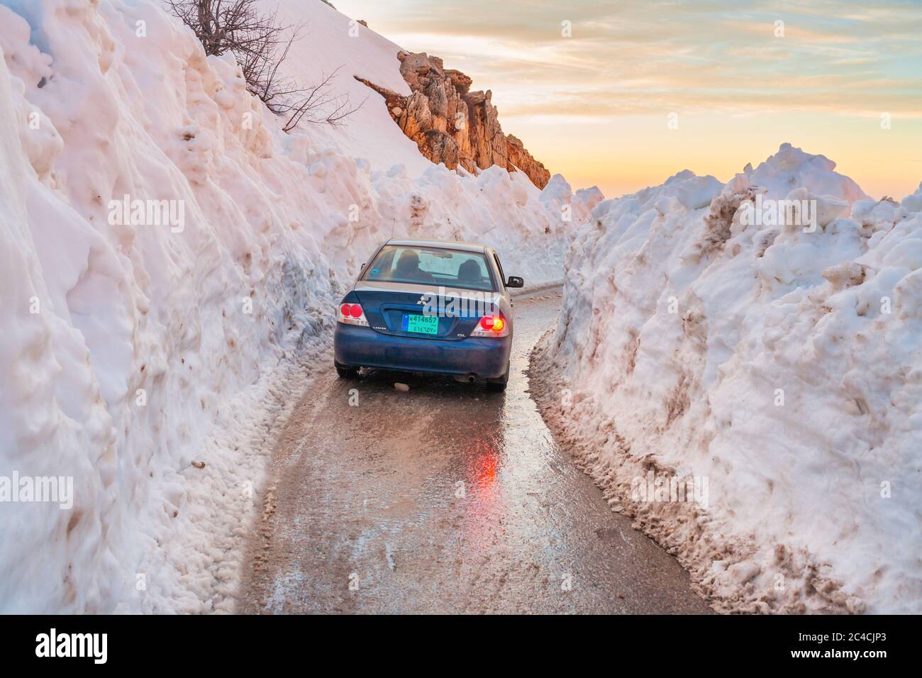 Al Shouf Cedar Nature Reserve, near Maaser esh-Shouf, Lebanon mountains, Chouf District, Lebanon Stock Photo