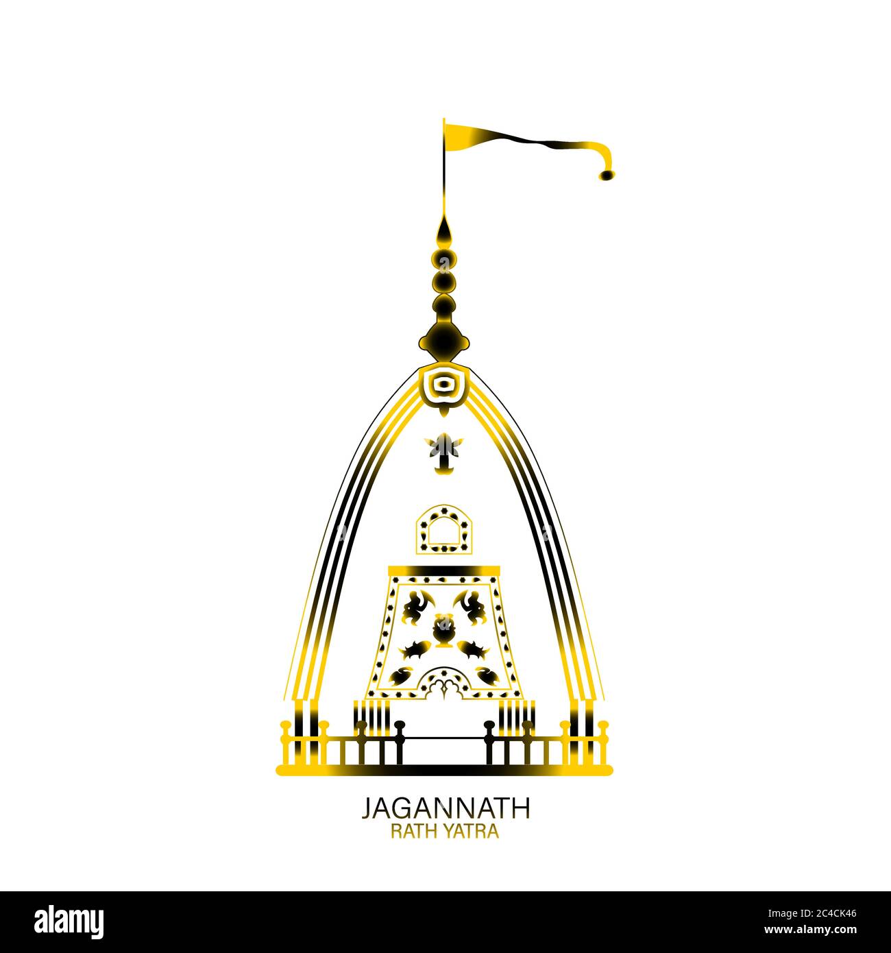 Beautiful chariot for happy rath yatra with lord jagannath balabhadra and  subhadra vector illustration 8670649 Vector Art at Vecteezy