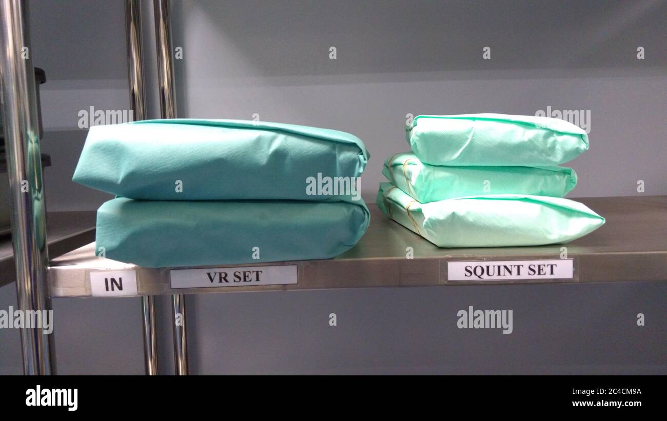 Wrapped Sterile Sets. Wrapped Sterile Instruments Stock Photo Alamy