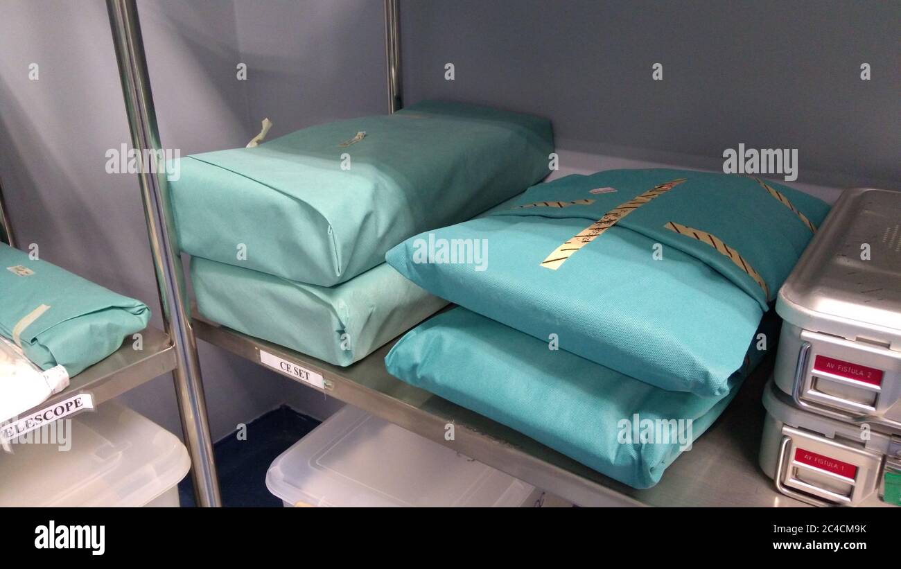 Wrapped Sterile Sets. Wrapped Sterile Instruments Stock Photo Alamy