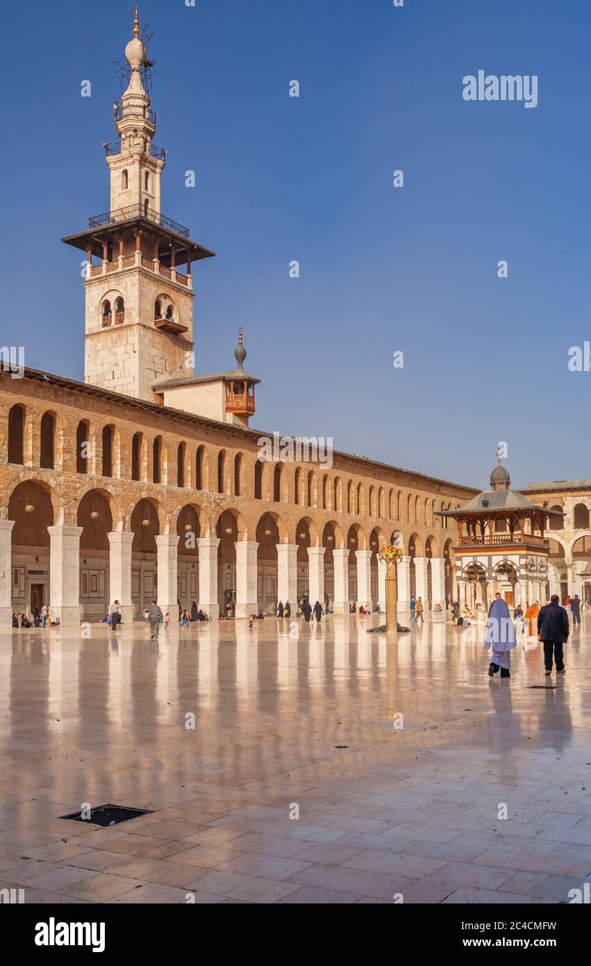 Grand Mosque, Umayyad mosque, 715, Damascus, Syria Stock Photo