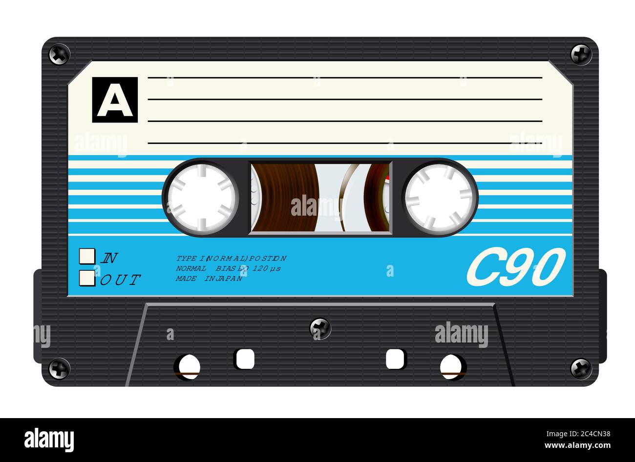 Cassette with retro label as vintage object for 80s revival mix tape design  Stock Vector Image & Art - Alamy
