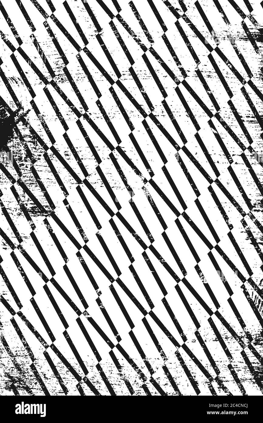 Grunge pattern with geometric stripes. Vertical black and white backdrop. Stock Vector