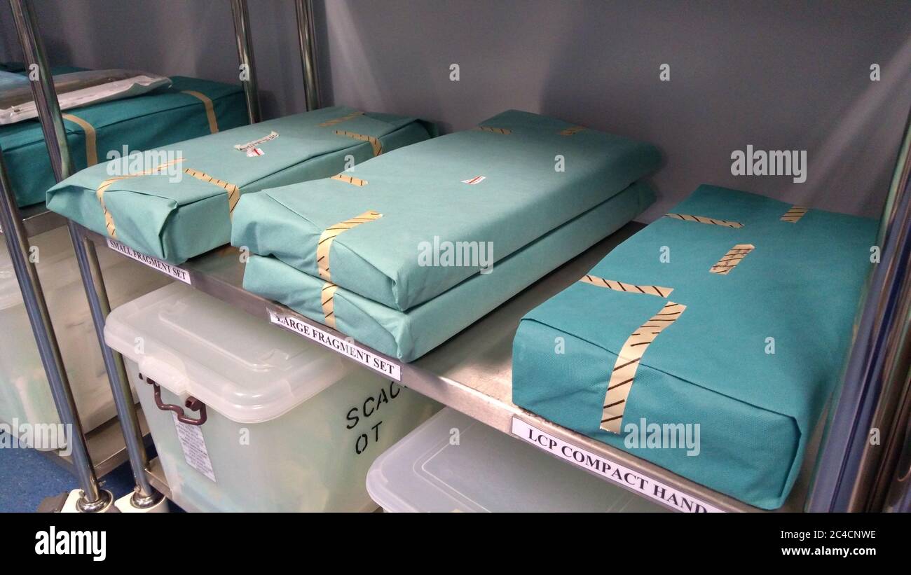 Wrapped Sterile Sets. Wrapped Sterile Instruments Stock Photo Alamy