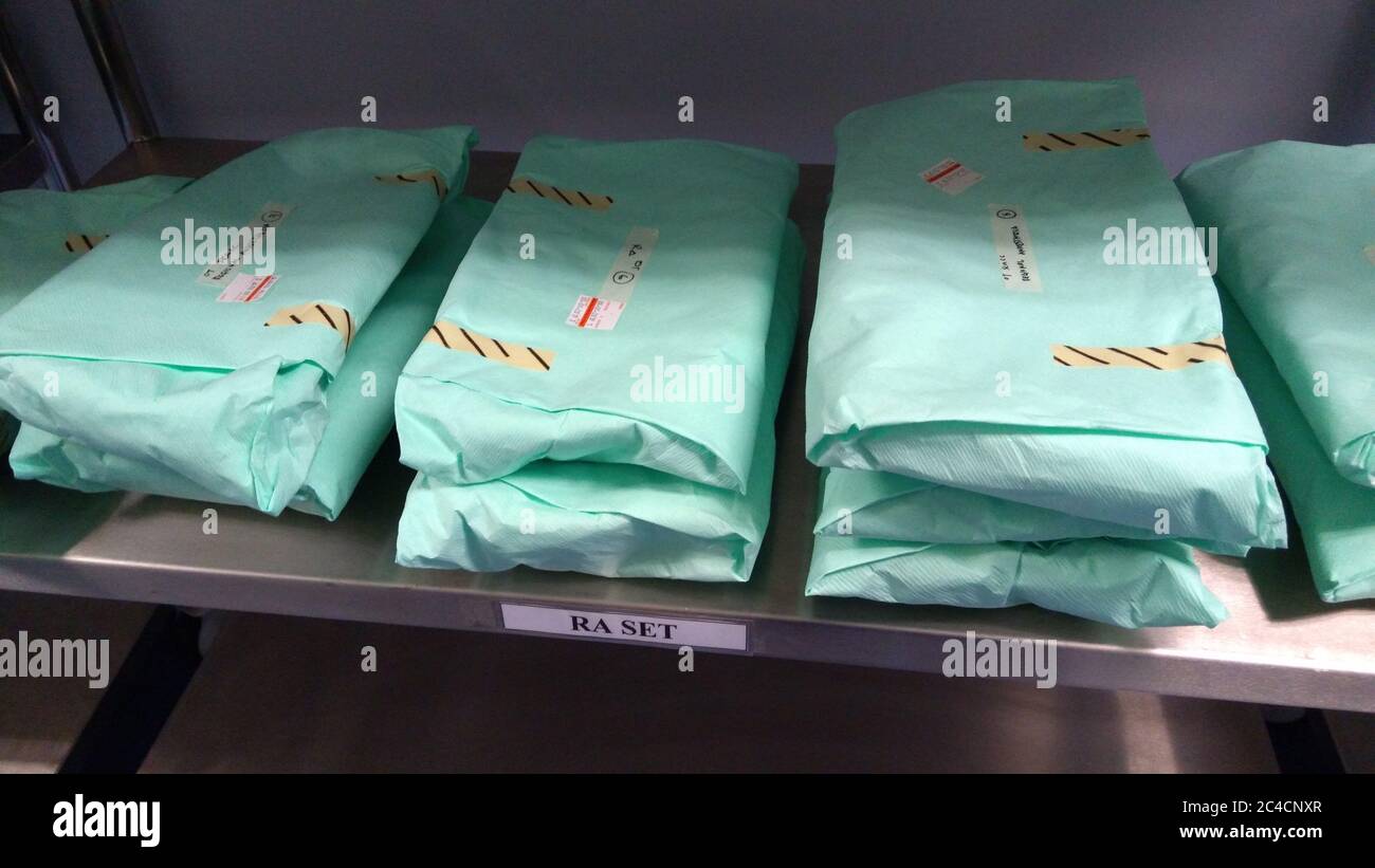 Wrapped Sterile Sets. Wrapped Sterile Instruments Stock Photo Alamy