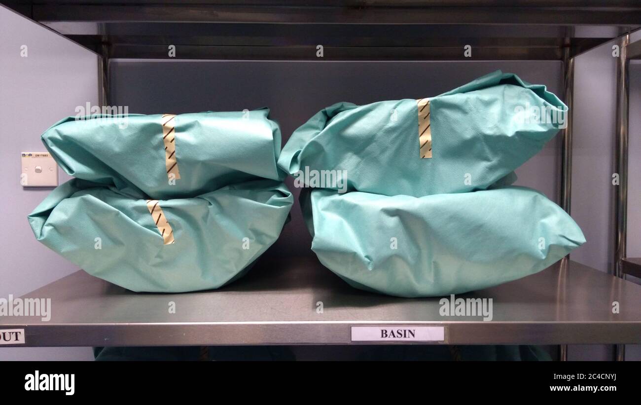 Wrapped Sterile Sets. Wrapped Sterile Instruments Stock Photo Alamy