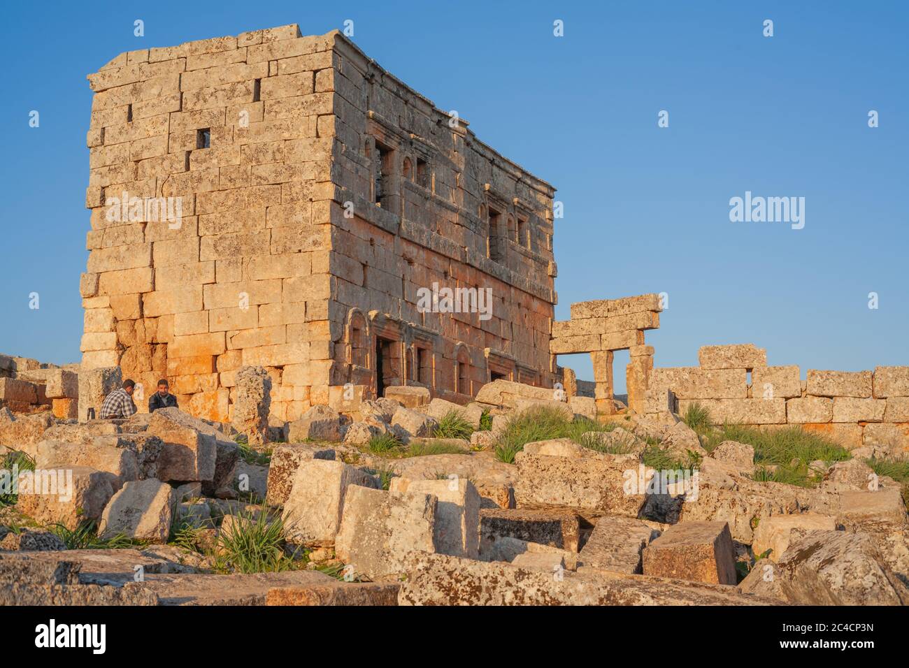 Dead city Serjilla, 6th century, Jebel Riha, Syria Stock Photo