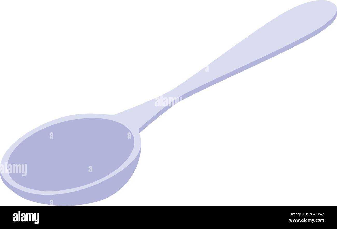 Cereal spoon icon, isometric style Stock Vector