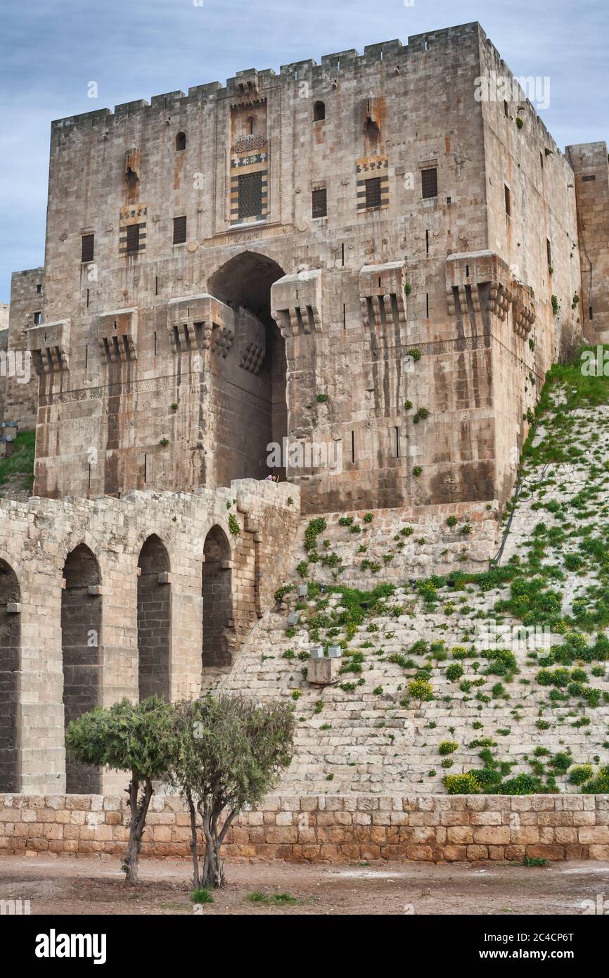 Citadel, Aleppo, Syria Stock Photo