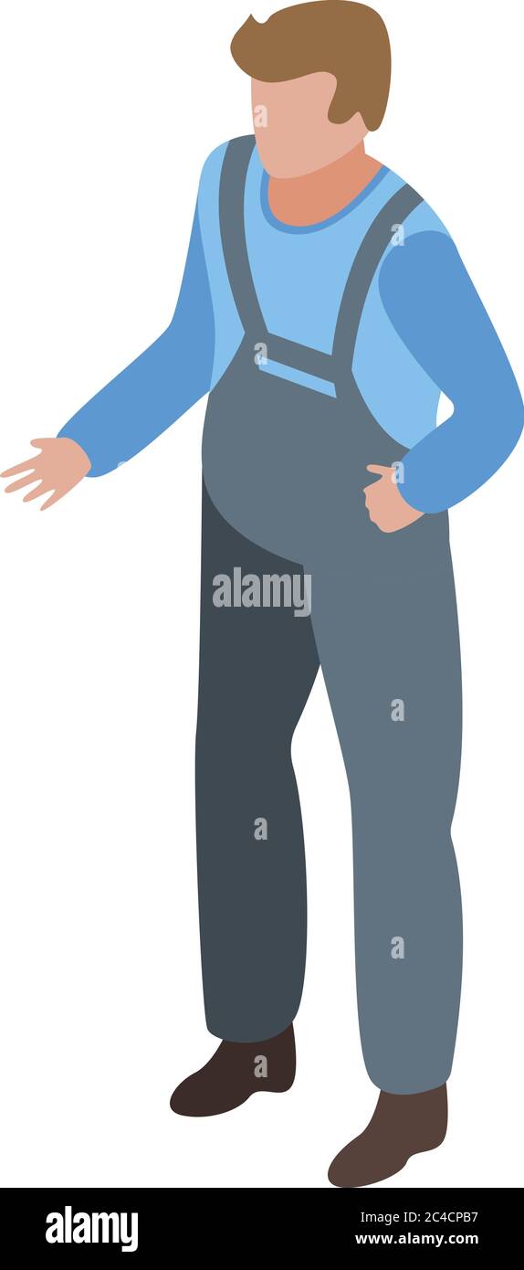 Auto mechanic icon, isometric style Stock Vector