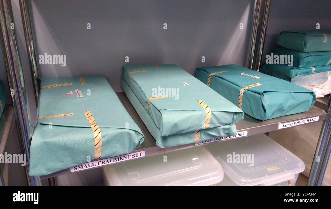 Wrapped Sterile Sets. Wrapped Sterile Instruments Stock Photo Alamy