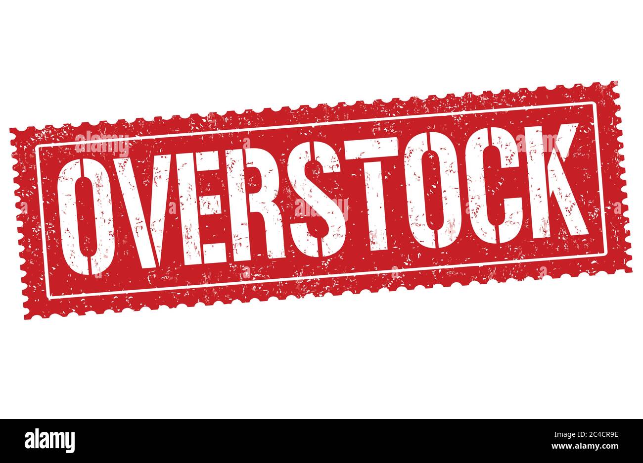Overstock sign or stamp on white background, vector illustration Stock Vector