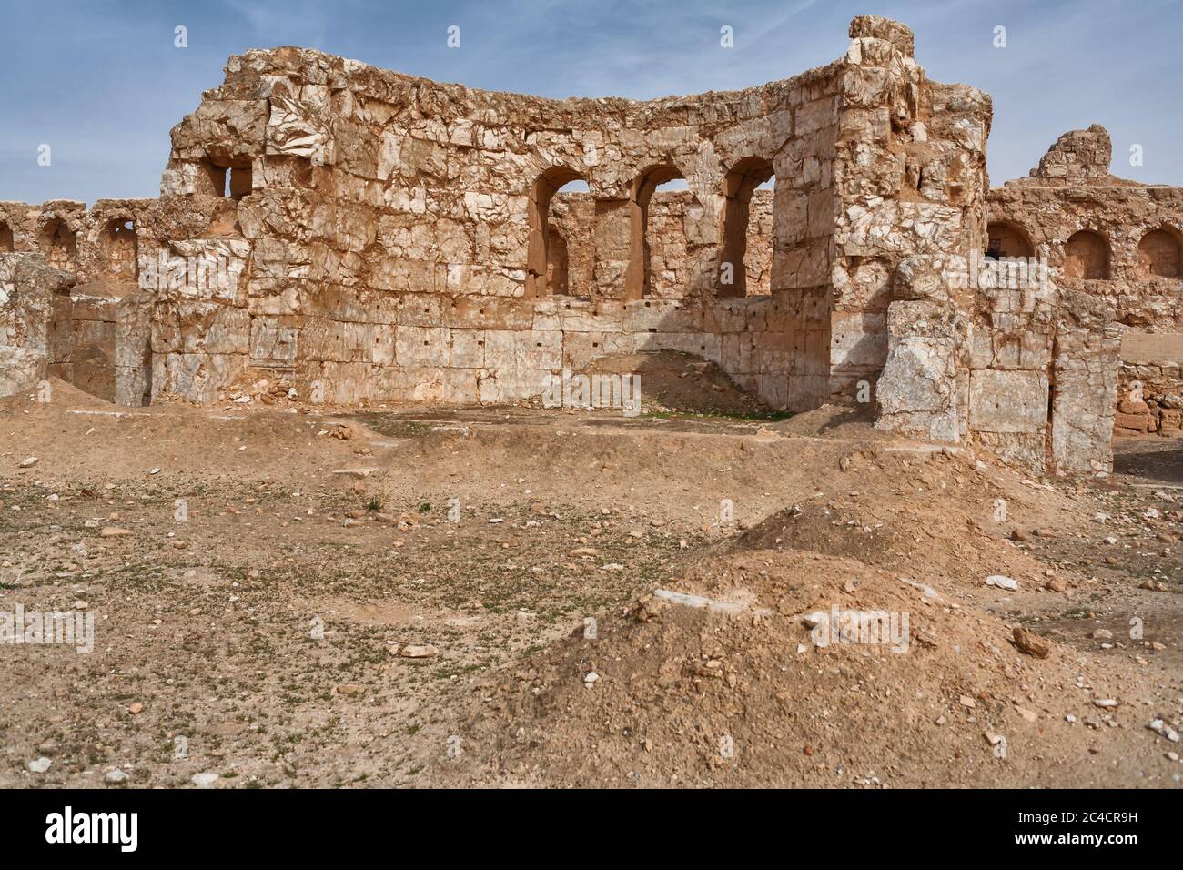 Resafa, Sergiopolis, near Ar Raqqah, Roman and Byzantine city in desert, Syria Stock Photo
