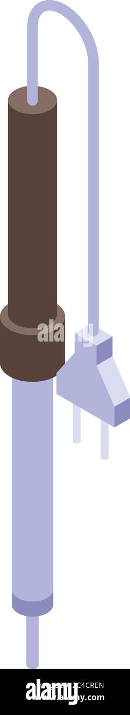 Radio soldering iron icon, isometric style Stock Vector