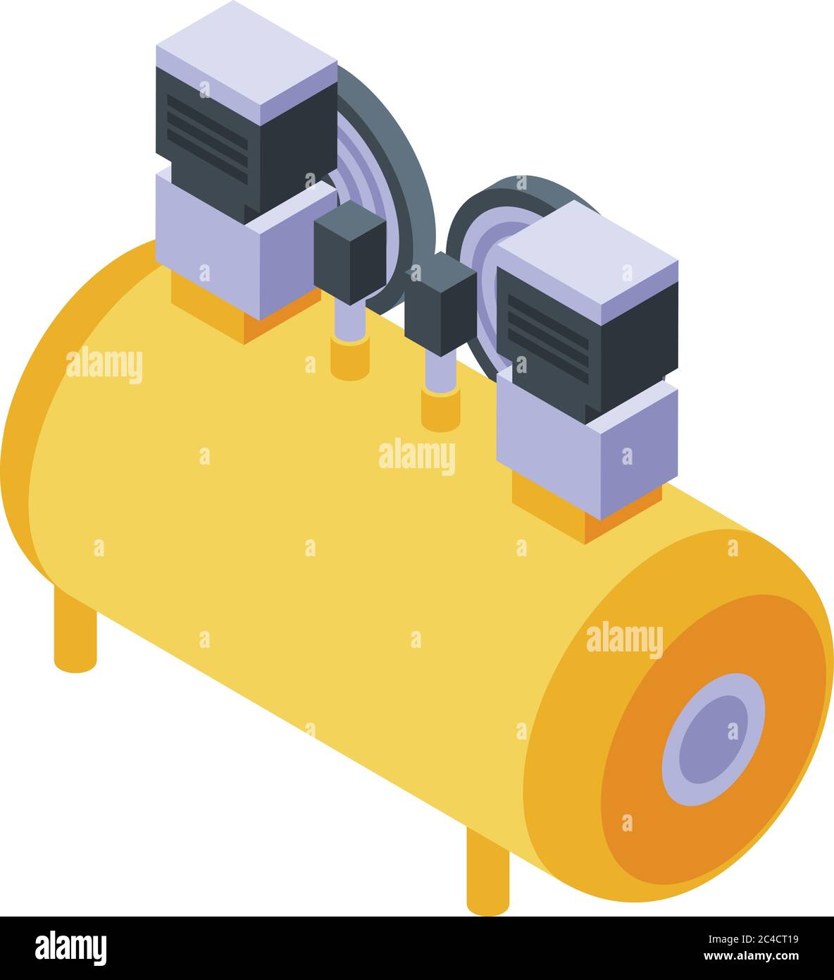 Pressure Air Compressor Icon Isometric Style Stock Vector Image Art Alamy