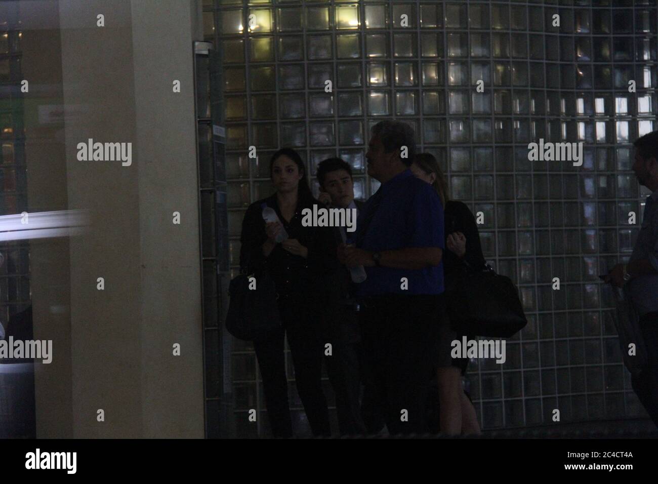 Russell Packer’s partner Lara Wilcox heads back inside Downing Centre