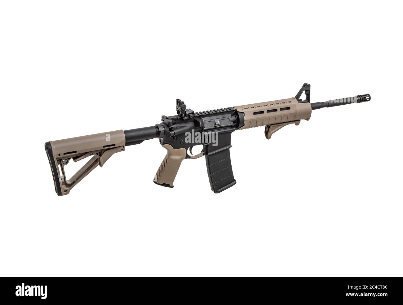 Modern automatic rifle isolated on white background. Weapons for police ...