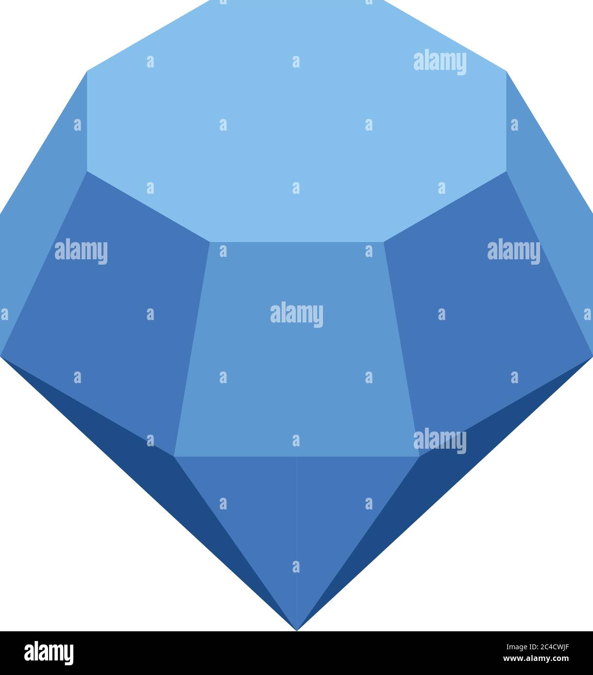Blue diamond icon, isometric style Stock Vector
