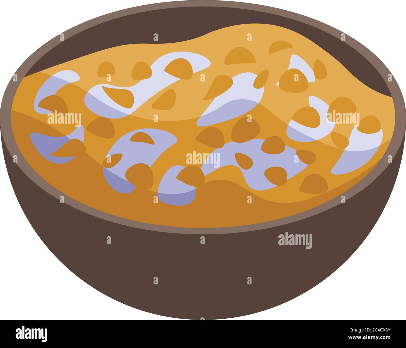 Bowl milk cereal flakes icon, isometric style Stock Vector