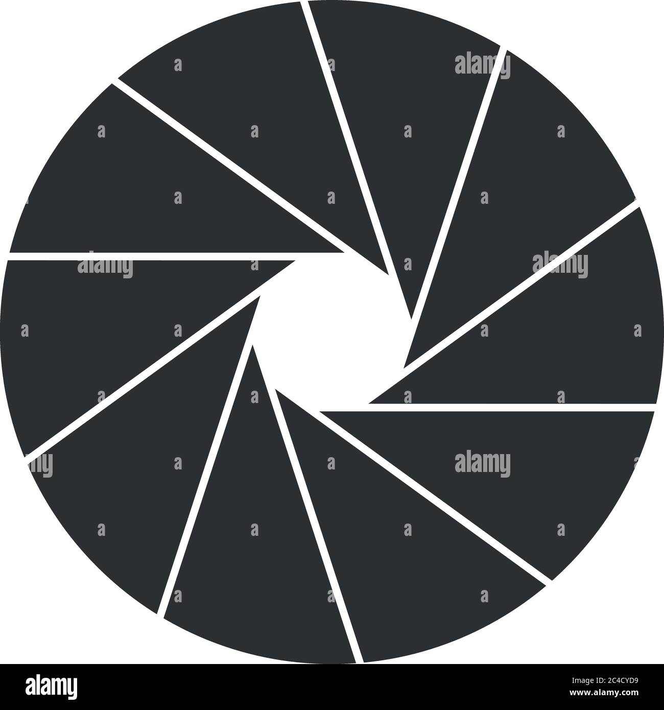 Shutter icon. Photography or video theme. Simple flat vector icon Stock ...