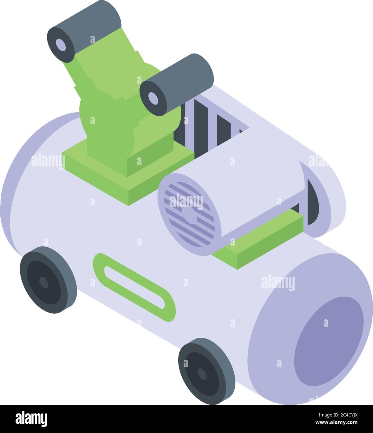 Air compressor equipment icon, isometric style Stock Vector