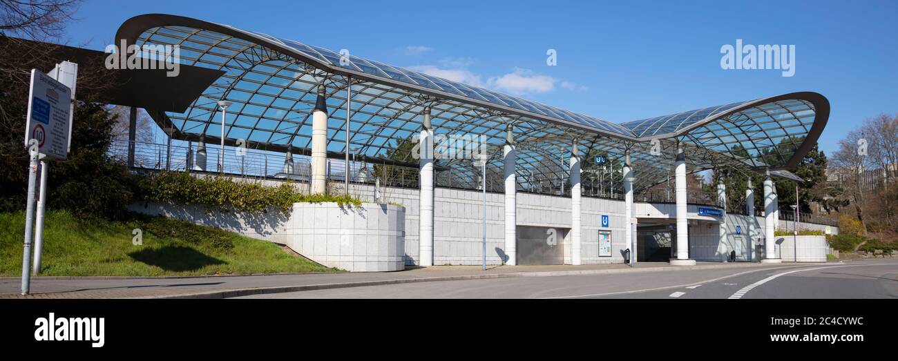 Underground station  Westfalenhallen, Dortmund, Ruhr area, North Rhine-Westphalia, Germany Stock Photo