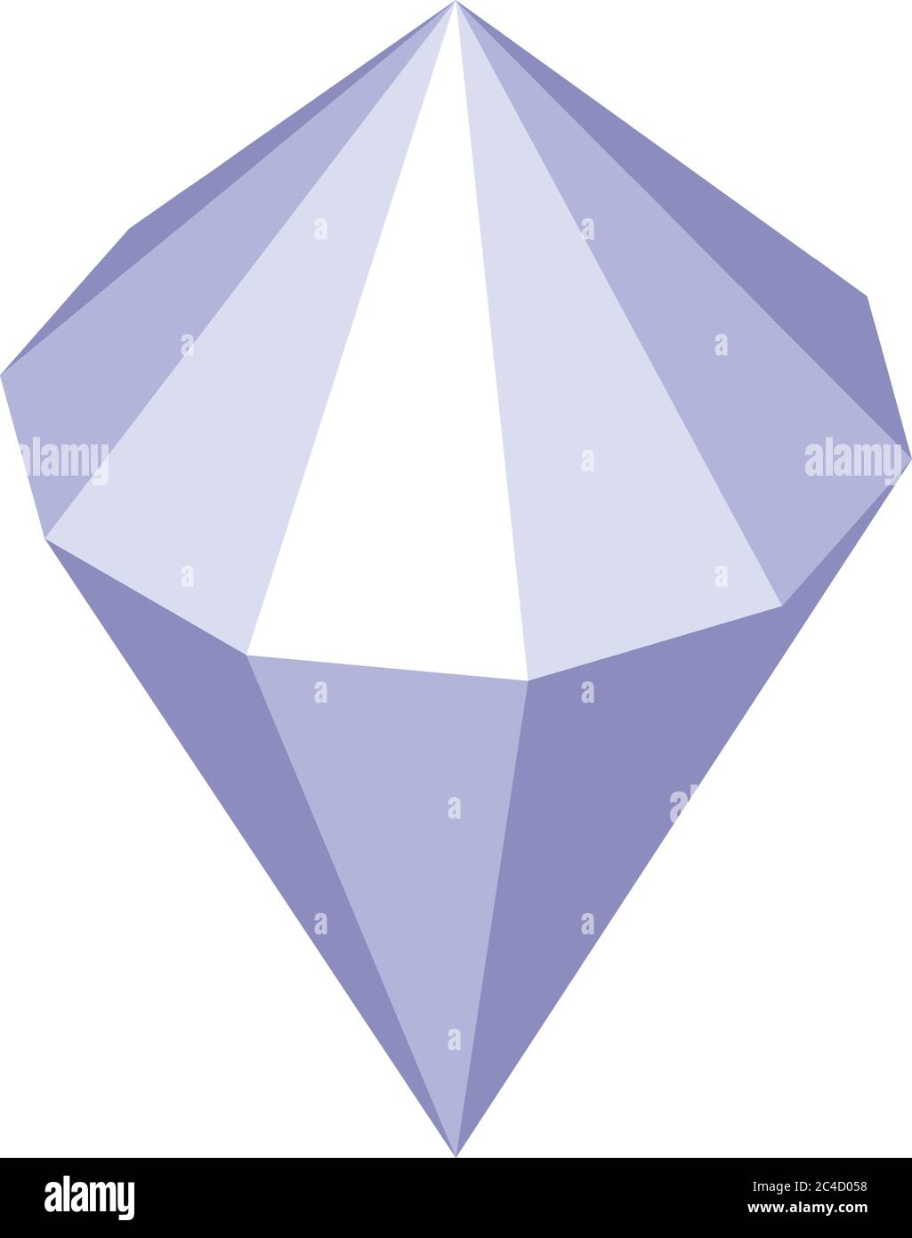 Crystal gemstone icon, isometric style Stock Vector