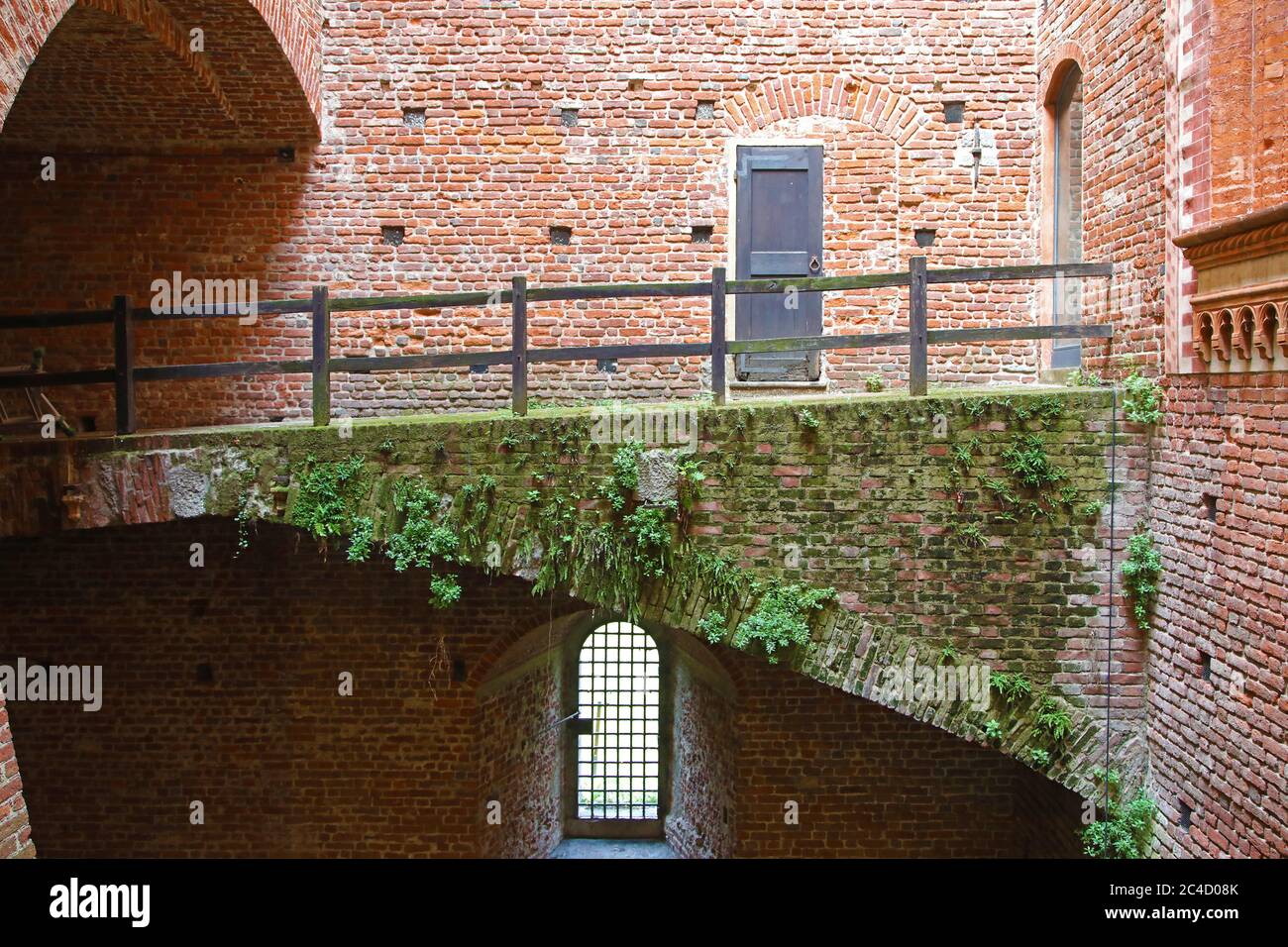 Internal detail from Sforza castle in Milan, Italy Stock Photo