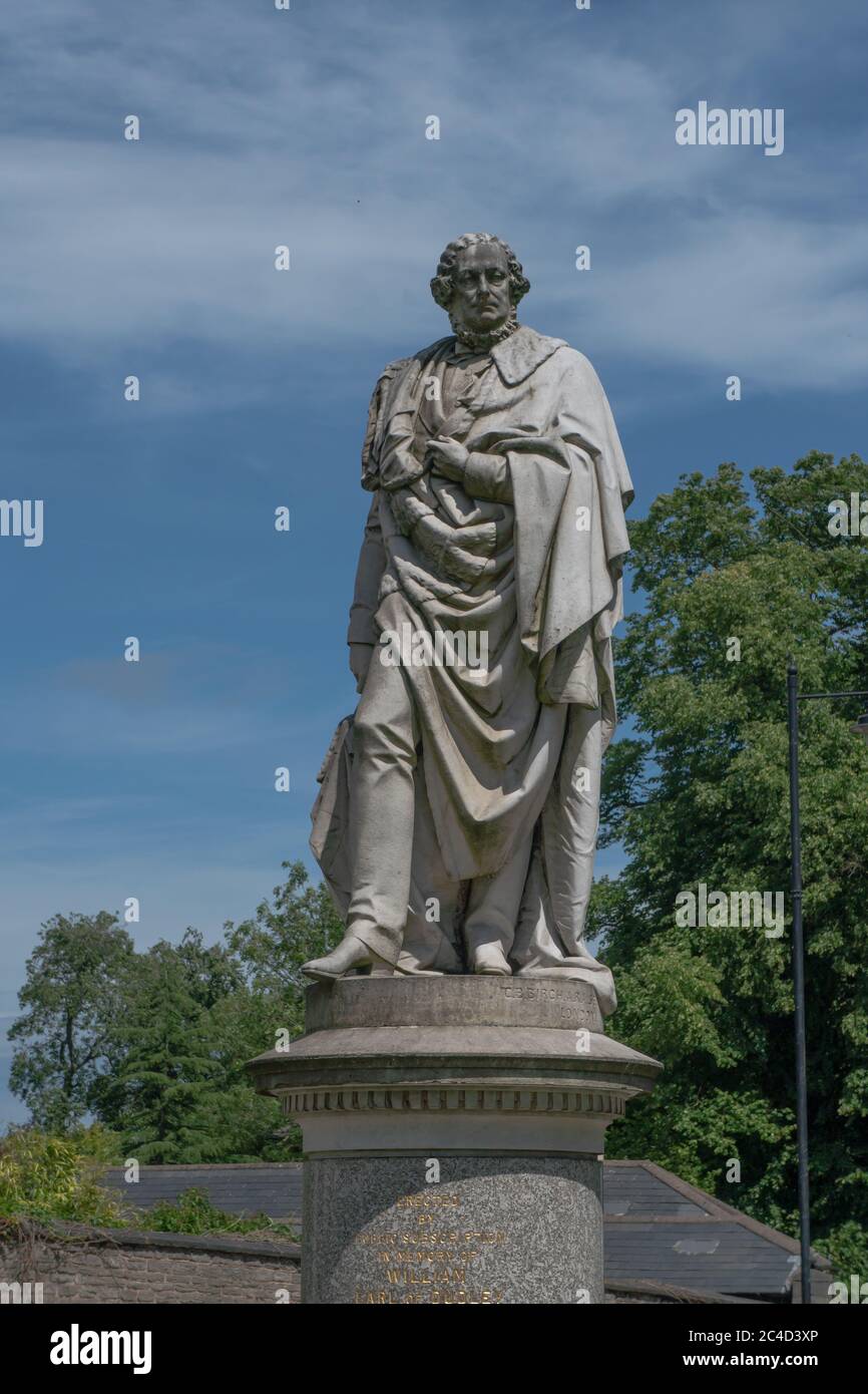 Statue of The Earl of Dudley. Dudley, West Midlands. UK Stock Photo