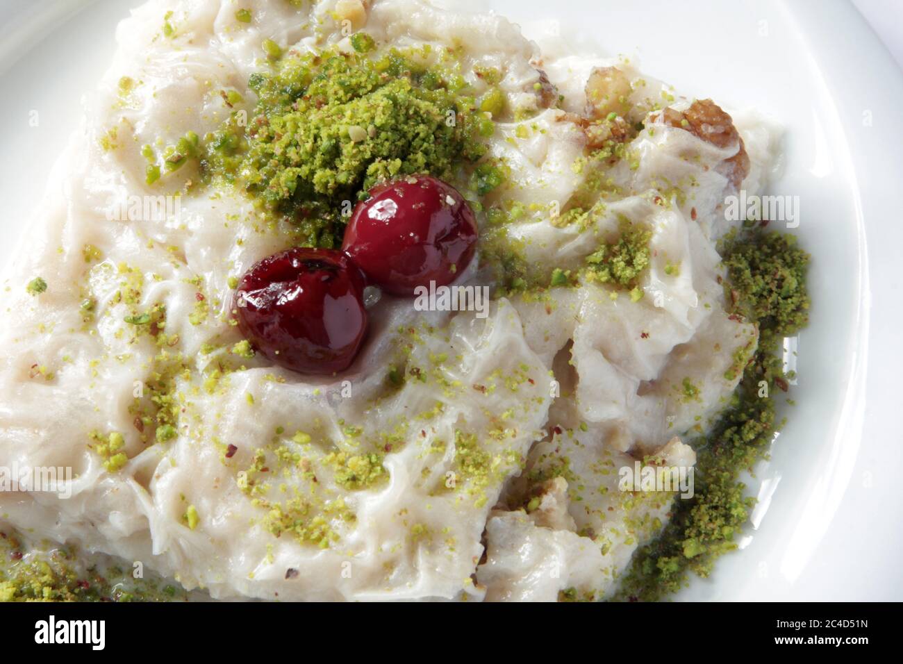 Turkish sweet - Güllaç Stock Photo