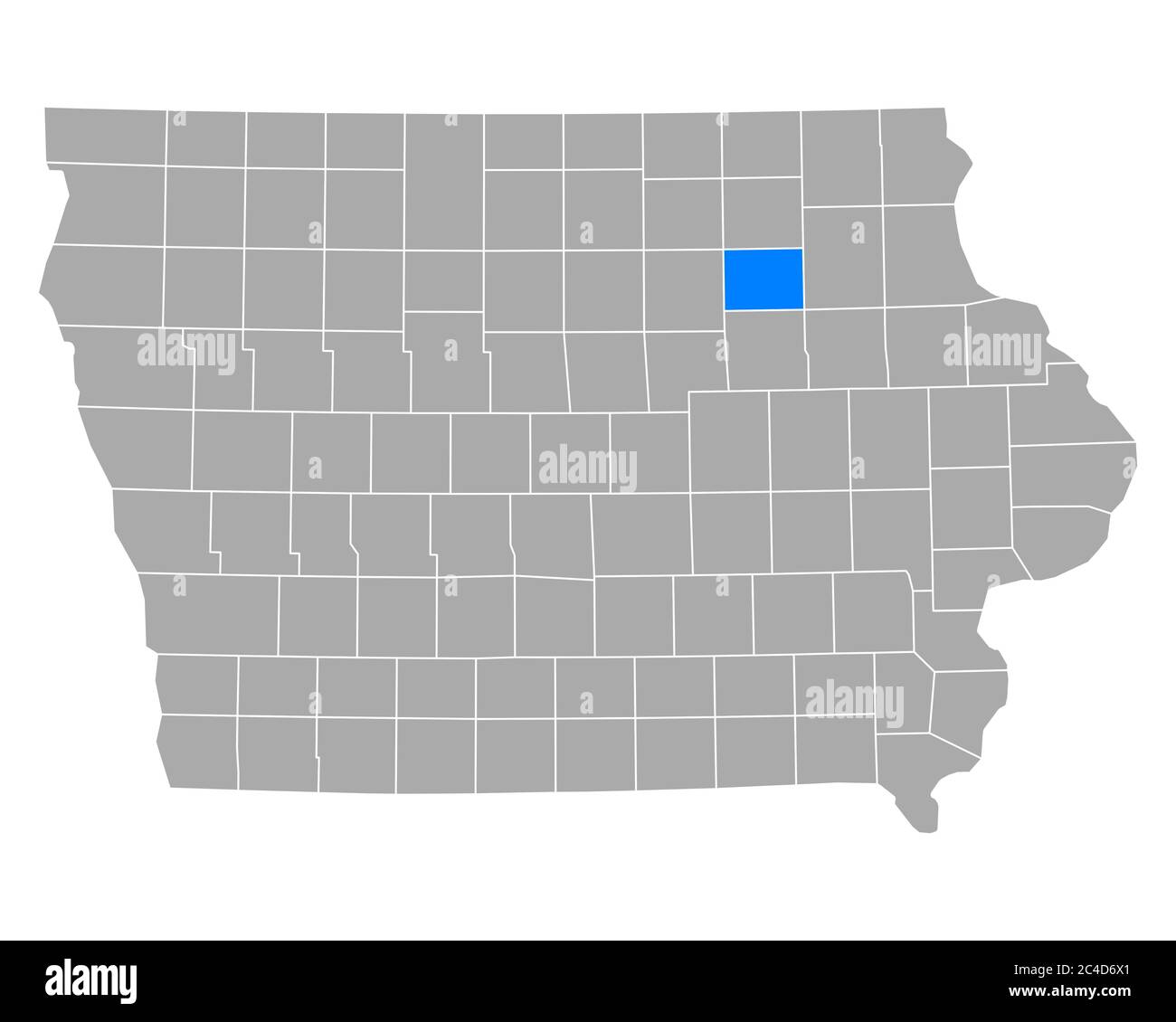 Map of Bremer in Iowa Stock Photo Alamy
