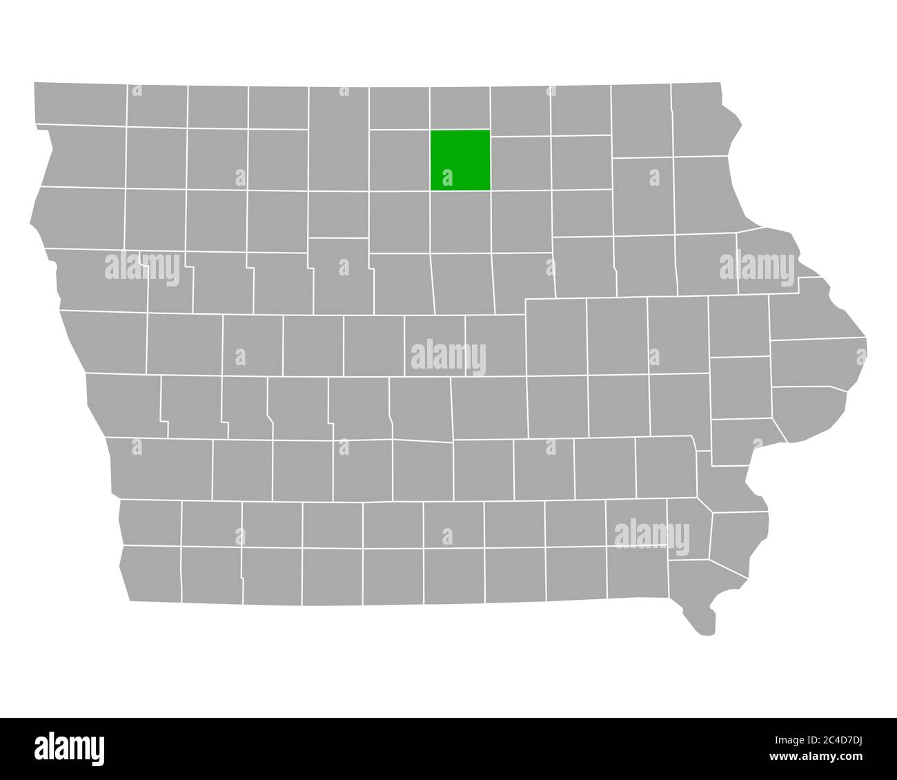 Map of Cerro Gordo in Iowa Stock Photo Alamy