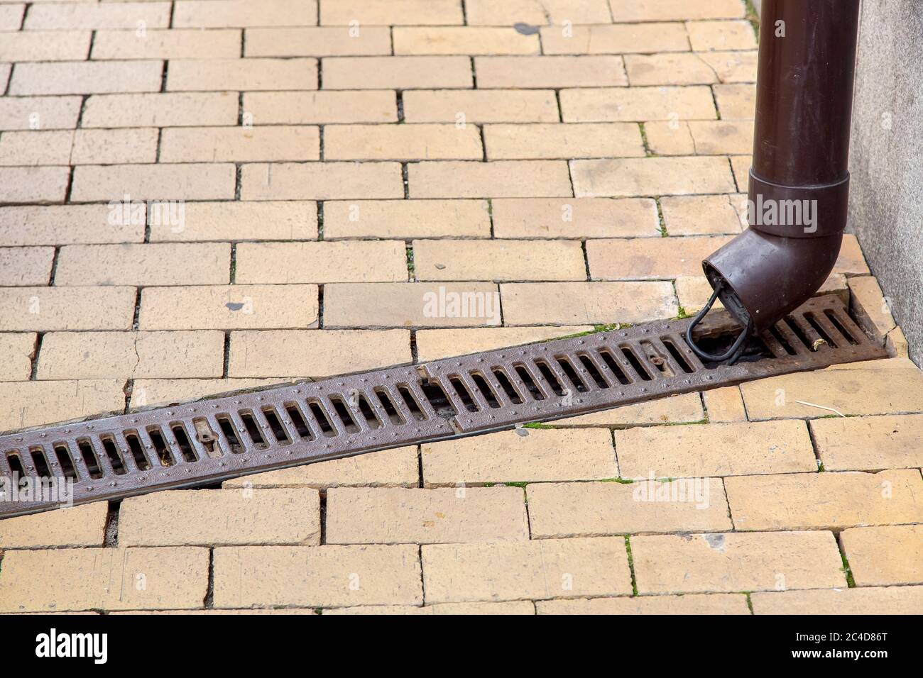 drainage pipe for draining rainwater from the roof of the building