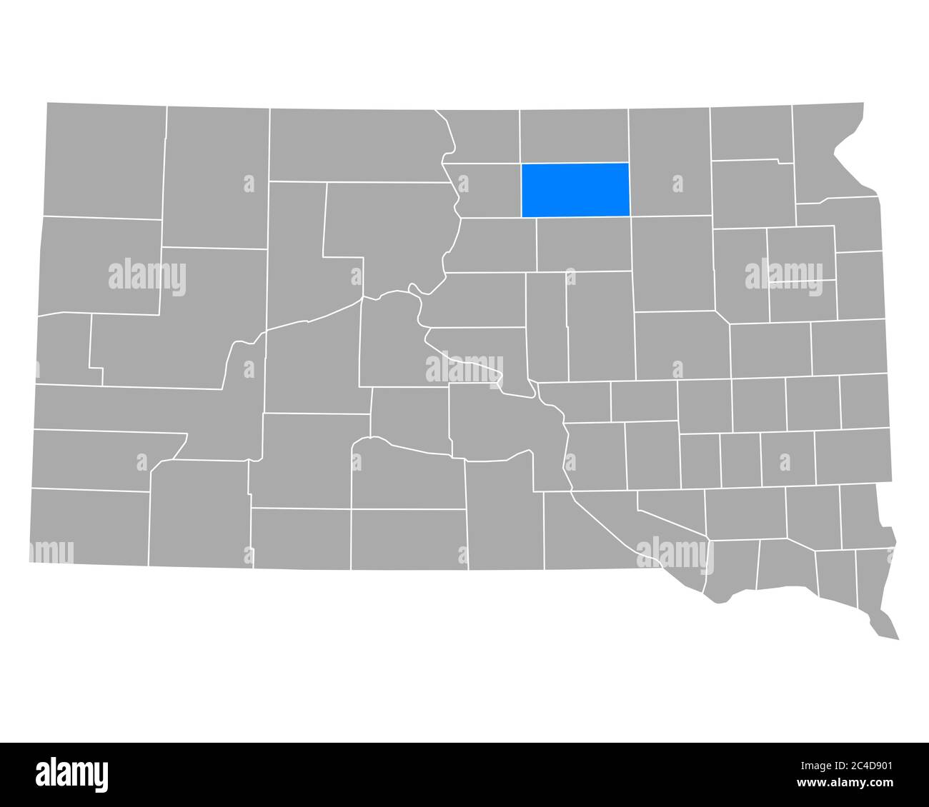 Map of Edmunds in South Dakota Stock Photo Alamy