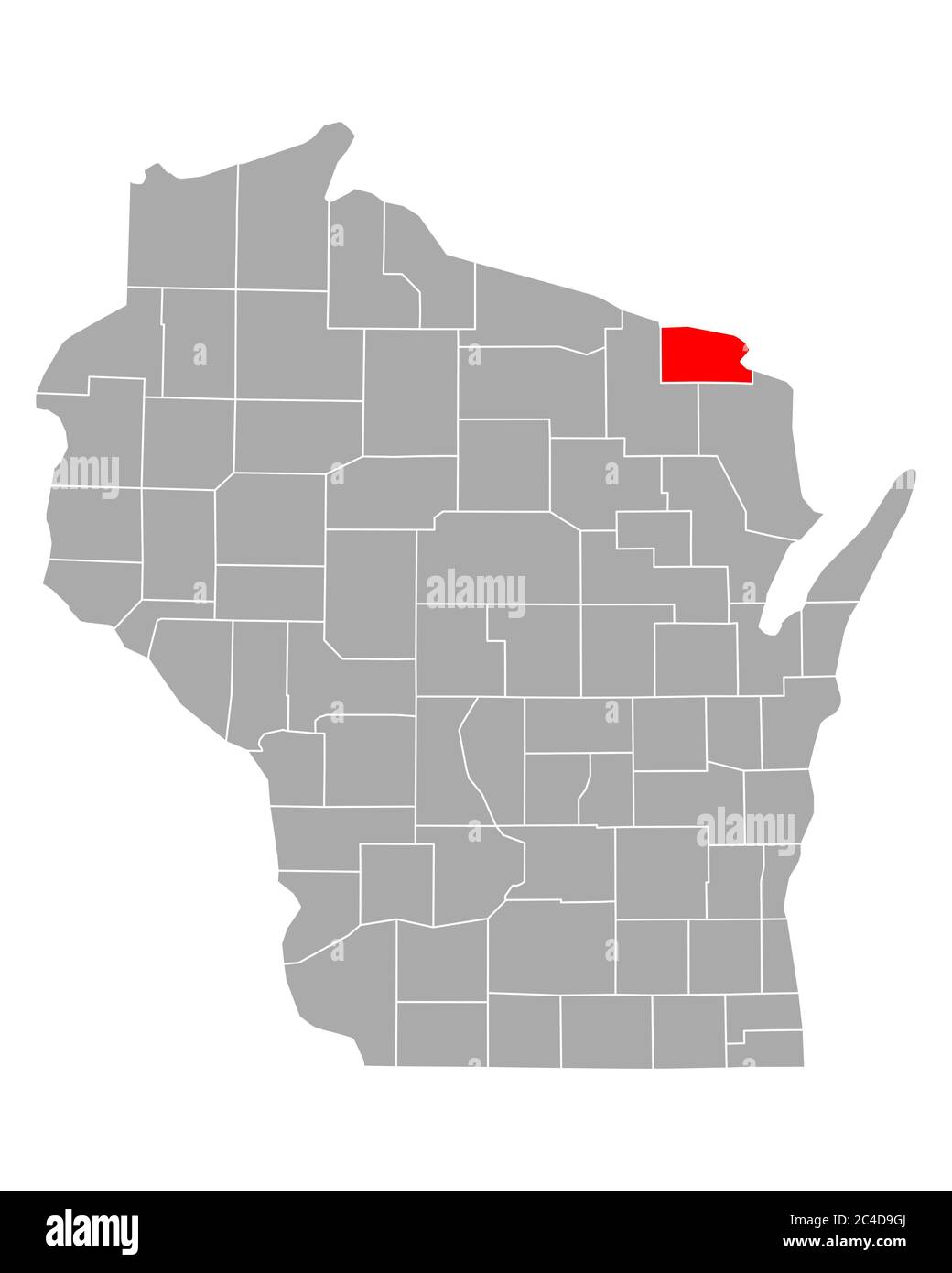 Map of Florence in Wisconsin Stock Photo - Alamy