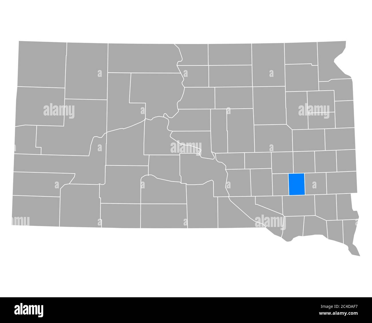 Map of Hanson in South Dakota Stock Photo Alamy