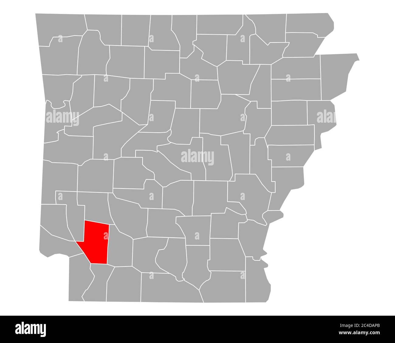 Map of Hempstead in Arkansas Stock Photo Alamy